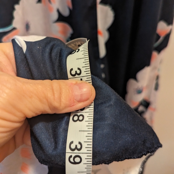 IHot women's XL blue halter top dress with floral flare knee length dress NWT - Picture 11 of 13